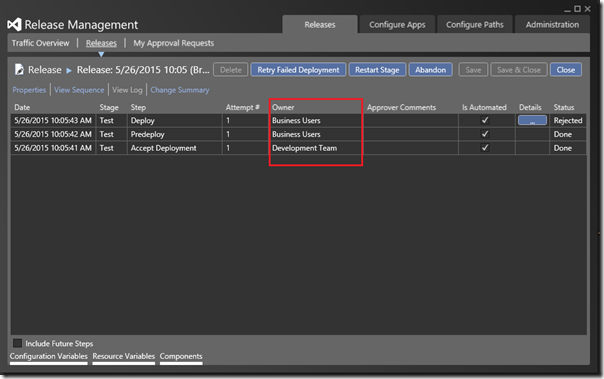 4. Release Overview owners